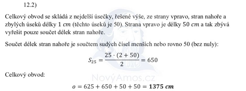 Didaktický test z matematiky - podzim 2020 - řešení úlohy 12