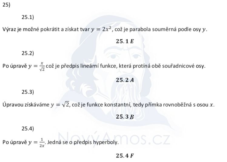 Didaktický test z matematiky - podzim 2020 - řešení úlohy 25