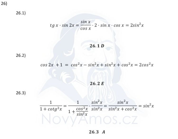 Didaktický test z matematiky - podzim 2020 - řešení úlohy 26