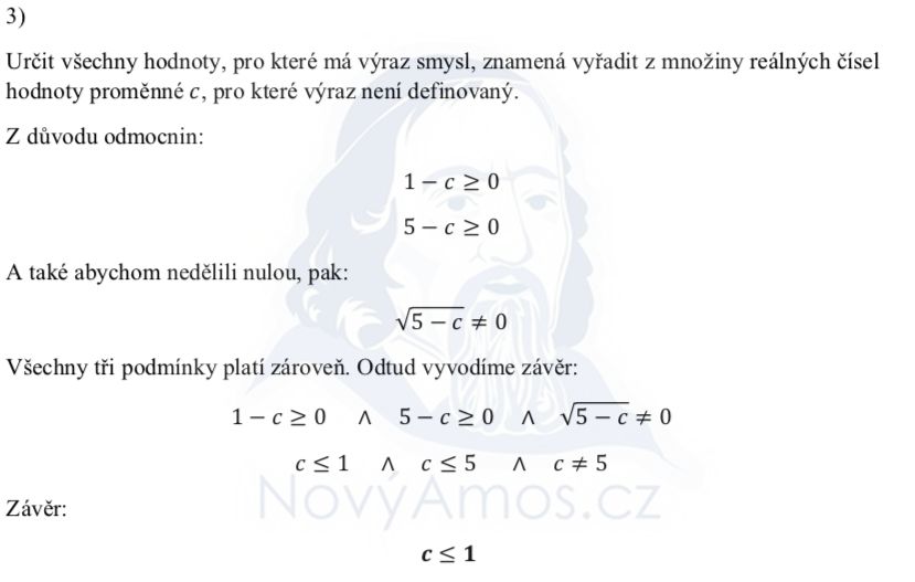Didaktický test z matematiky - podzim 2020 - řešení úlohy 3