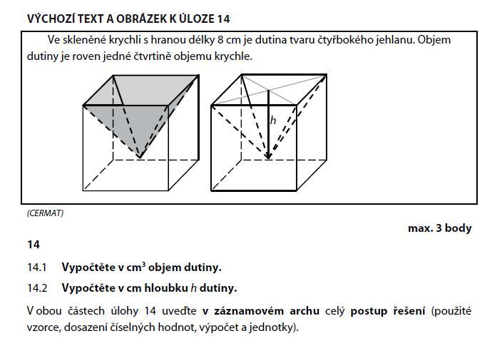 Didaktický test z matematiky - podzim 2014 - zadání úlohy 14 matematika-test-2014-podzim-zadani-priklad-14