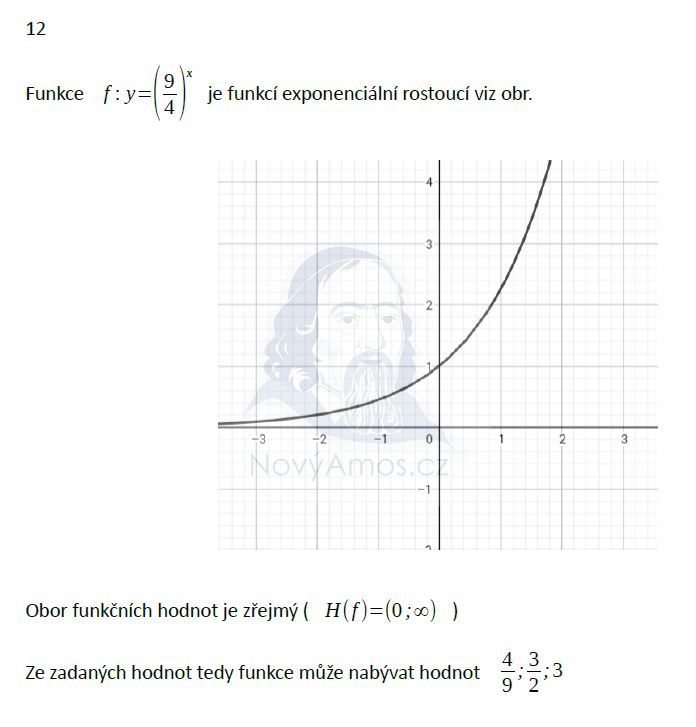 Didaktický test z matematiky - podzim 2017 - řešení úlohy 12