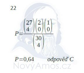 Didaktický test z matematiky - podzim 2017 - řešení úlohy 22