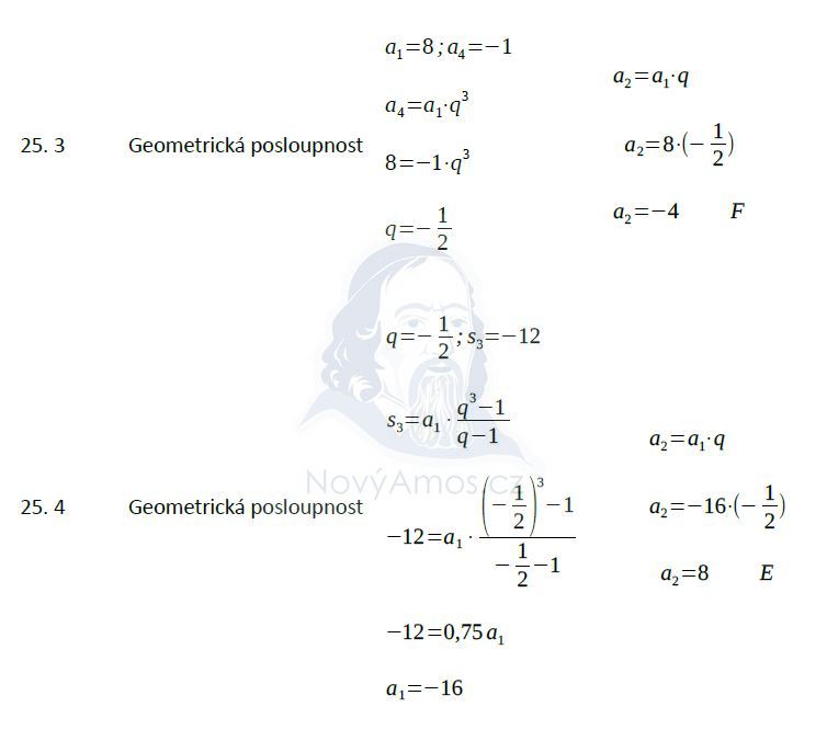 Didaktický test z matematiky - podzim 2017 - řešení úlohy 25.3 a 25.4